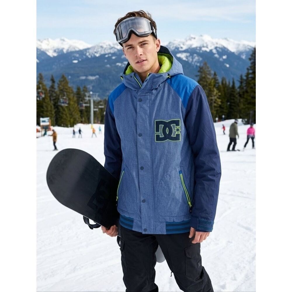 DC Shoe Co 94 Collection Snowboard Jacket Blue 10K Waterproof Large